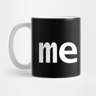 Minimal Merch Typography White Text Mug